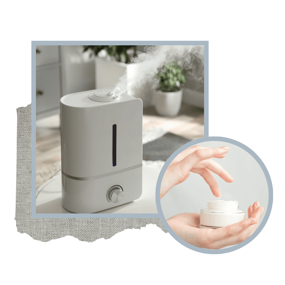 moisturizing and using a humidifier to treat eczema